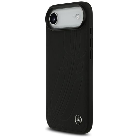 Mercedes Leather Large Laurel Leave MagSafe case for iPhone Air - black | Techbox