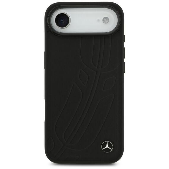 Mercedes Leather Large Laurel Leave MagSafe case for iPhone Air - black | Techbox