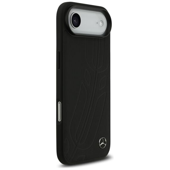 Mercedes Leather Large Laurel Leave MagSafe case for iPhone Air - black | Techbox