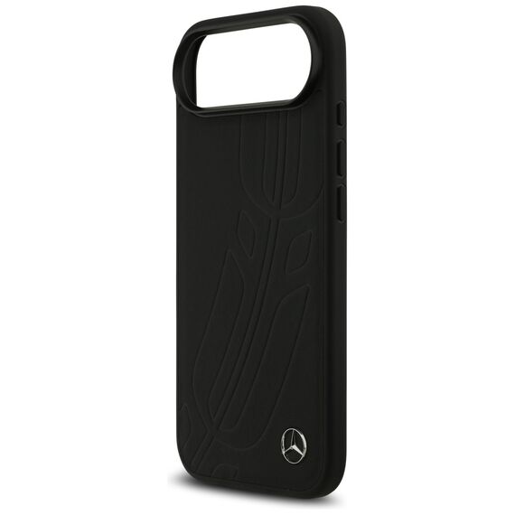 Mercedes Leather Large Laurel Leave MagSafe case for iPhone Air - black | Techbox