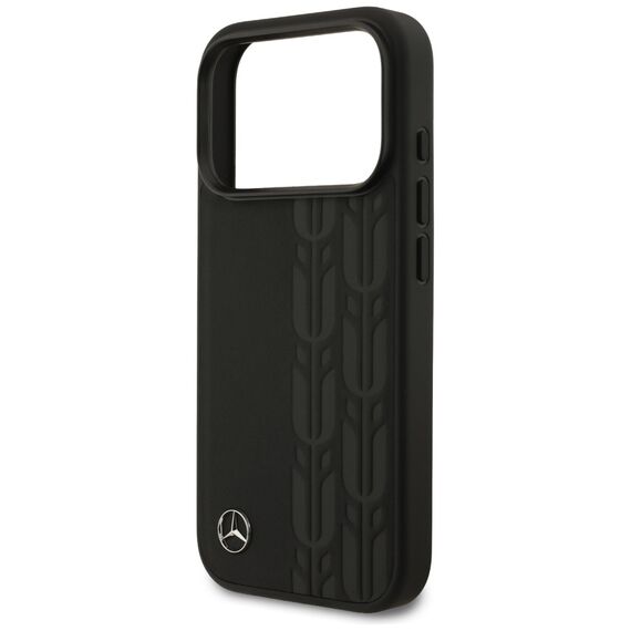Mercedes Leather Laurel Leaves MagSafe Case for iPhone 17 Pro - Black | Techbox