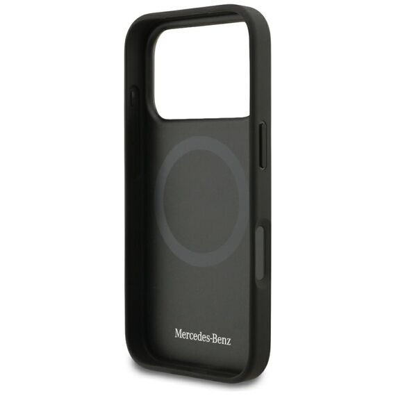 Mercedes Leather Laurel Leaves MagSafe Case for iPhone 17 Pro - Black | Techbox