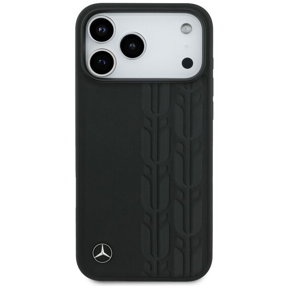 Mercedes Leather Laurel Leaves MagSafe Case for iPhone 17 Pro Max - Black | Techbox