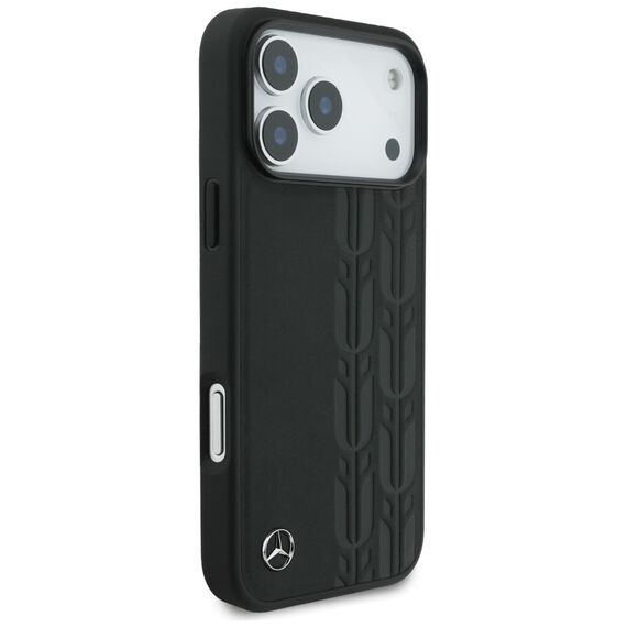 Mercedes Leather Laurel Leaves MagSafe Case for iPhone 17 Pro Max - Black | Techbox