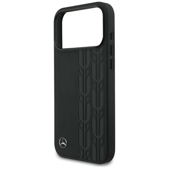 Mercedes Leather Laurel Leaves MagSafe Case for iPhone 17 Pro Max - Black | Techbox