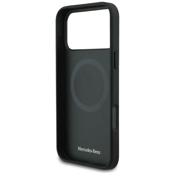 Mercedes Leather Laurel Leaves MagSafe Case for iPhone 17 Pro Max - Black | Techbox