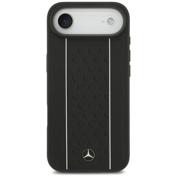 Mercedes Leather Star Pattern Stripes MagSafe case for iPhone Air - black | Techbox