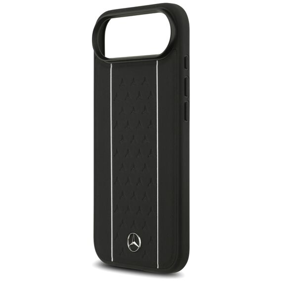 Mercedes Leather Star Pattern Stripes MagSafe case for iPhone Air - black | Techbox