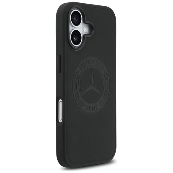 Mercedes Leather Vintage Logo MagSafe Case for iPhone 17 - Black | Techbox