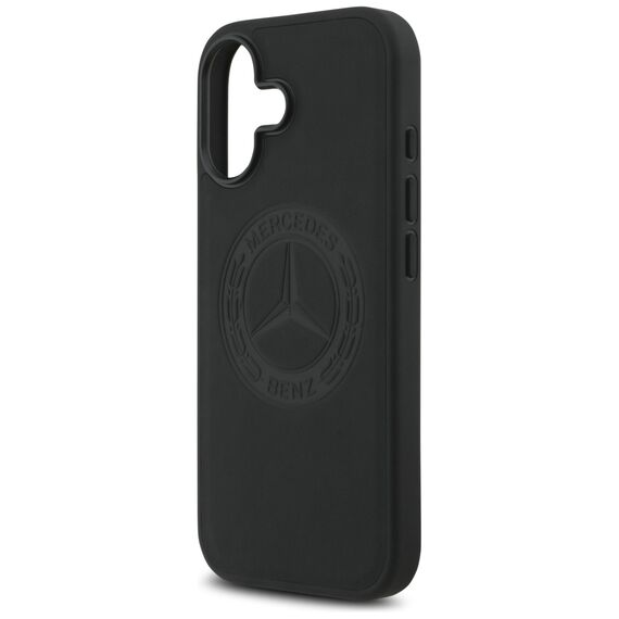 Mercedes Leather Vintage Logo MagSafe Case for iPhone 17 - Black | Techbox
