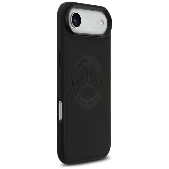 Mercedes Leather Vintage Logo MagSafe Case for iPhone Air - Black | Techbox