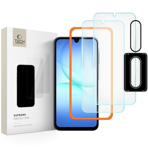 Tech-Protect Supreme Easy 3-pack Tempered Glass for Samsung Galaxy A17 4G / 5G - Samsung - Screen & Camera Protection - Techbox