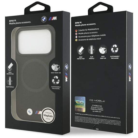 BMW M FW Metal Logo MagSafe Case for iPhone 17 Pro - Black - Apple Cases - Cases - Techbox