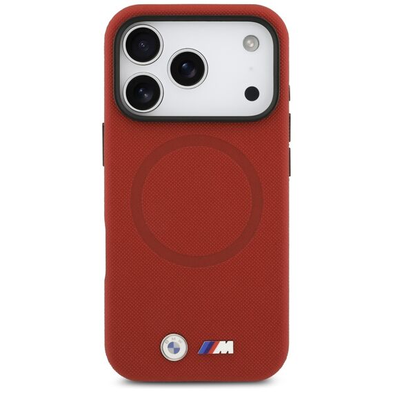 BMW M FW Metal Logo MagSafe Case for iPhone 17 Pro - Red | Techbox