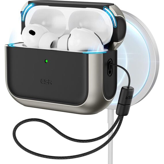 ESR Orbit HaloLock MagSafe Case for AirPods Pro 3 - Gray &amp; Black - Smartphone Accessories - Cables & Accessories - Techbox