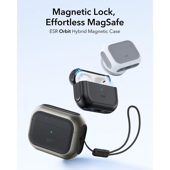 ESR Orbit HaloLock MagSafe Case for AirPods Pro 3 - Gray &amp; Black - Smartphone Accessories - Cables & Accessories - Techbox
