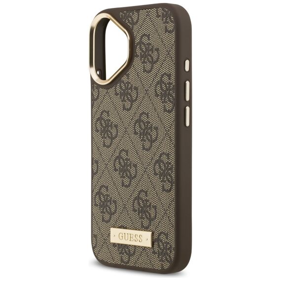 Guess 4G Logo Plate MagSafe case for iPhone 17 - brown - Uncategorized Cases (2) - Cases - Techbox