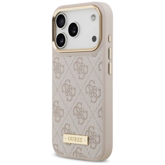 Guess 4G Logo Plate MagSafe Case for iPhone 17 Pro - Pink - Apple Cases - Cases - Techbox