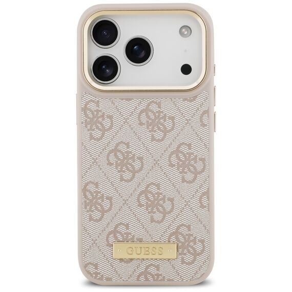 Guess 4G Logo Plate MagSafe Case for iPhone 17 Pro - Pink - Apple Cases - Cases - Techbox