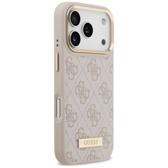 Guess 4G Logo Plate MagSafe Case for iPhone 17 Pro - Pink - Apple Cases - Cases - Techbox
