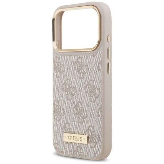 Guess 4G Logo Plate MagSafe Case for iPhone 17 Pro - Pink - Apple Cases - Cases - Techbox