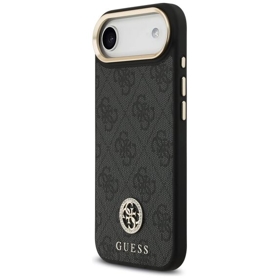 Guess 4G Strass Logo &amp; Big Strap Metal Buttons MagSafe Case for iPhone Air - Black - Apple Cases - Cases - Techbox