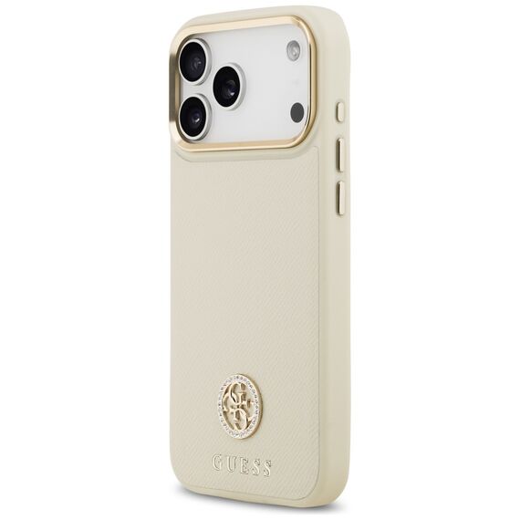 Guess Grained Strass Logo MagSafe case for iPhone 17 Pro Max - beige | Techbox