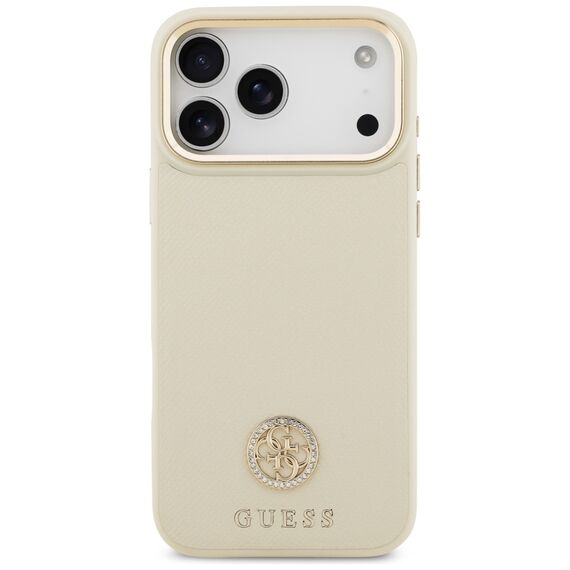 Guess Grained Strass Logo MagSafe case for iPhone 17 Pro Max - beige | Techbox