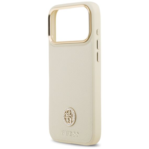Guess Grained Strass Logo MagSafe case for iPhone 17 Pro Max - beige | Techbox