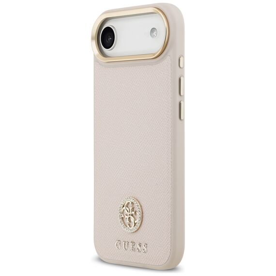 Guess Grained Strass Logo MagSafe iPhone Air Case - Pink - Uncategorized Cases (2) - Cases - Techbox