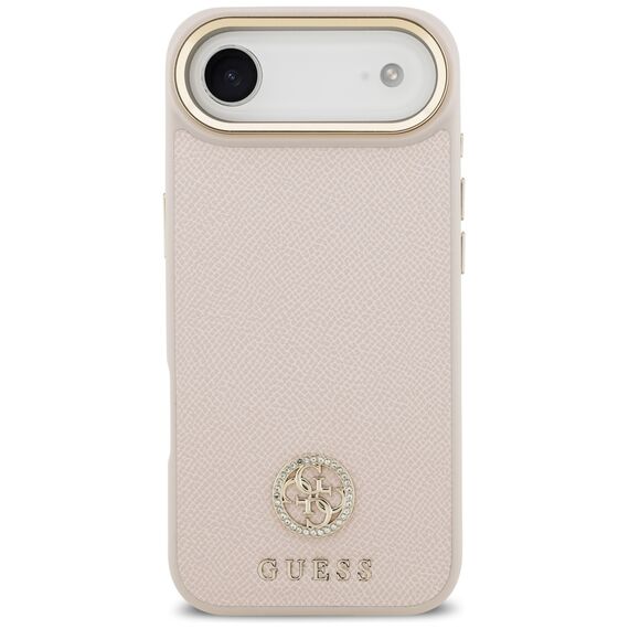 Guess Grained Strass Logo MagSafe iPhone Air Case - Pink - Uncategorized Cases (2) - Cases - Techbox