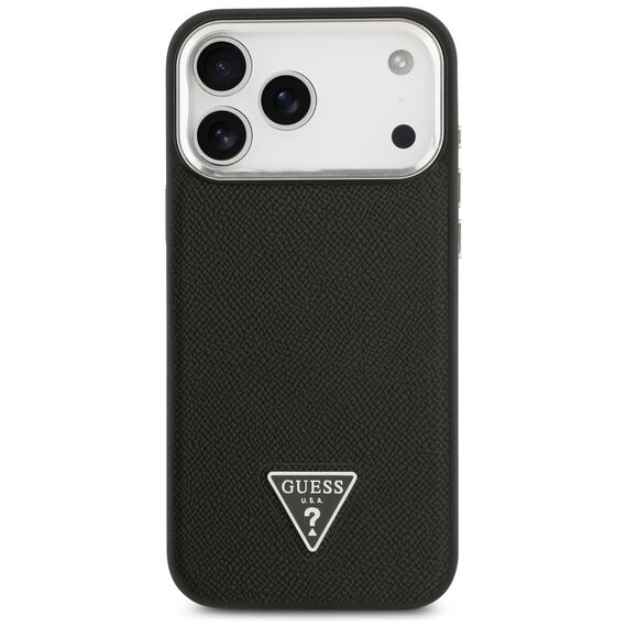 Guess Grained Triangle Logo MagSafe case for iPhone 17 Pro Max - black | Techbox