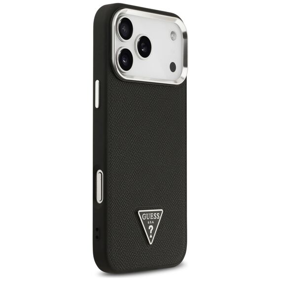 Guess Grained Triangle Logo MagSafe case for iPhone 17 Pro Max - black | Techbox