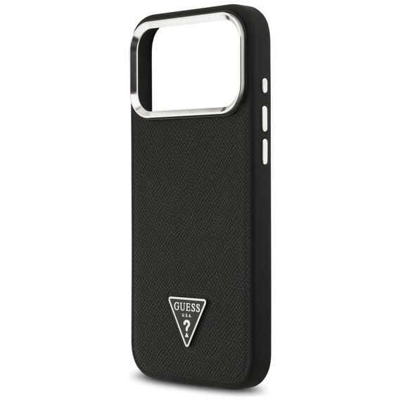 Guess Grained Triangle Logo MagSafe case for iPhone 17 Pro Max - black | Techbox