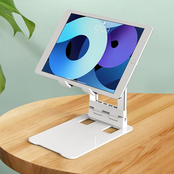 Wozinsky WPT-K28 Desk Stand for Phone Tablet Smartphone Holder Foldable - White