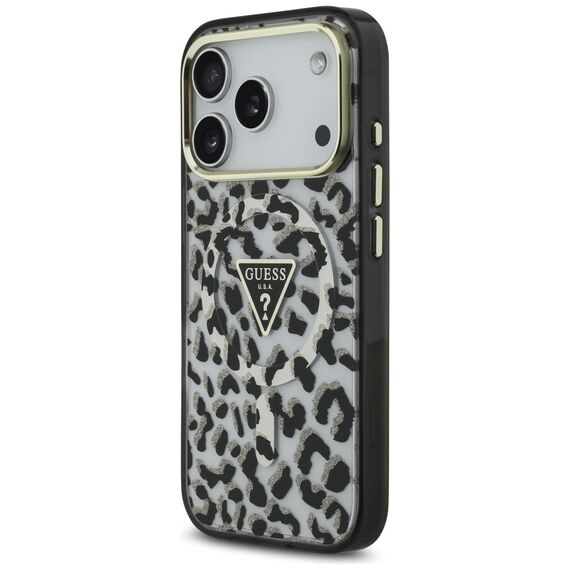 Guess Leopard Glitter MagSafe Case for iPhone 17 Pro Max - Black - Uncategorized Cases (2) - Cases - Techbox