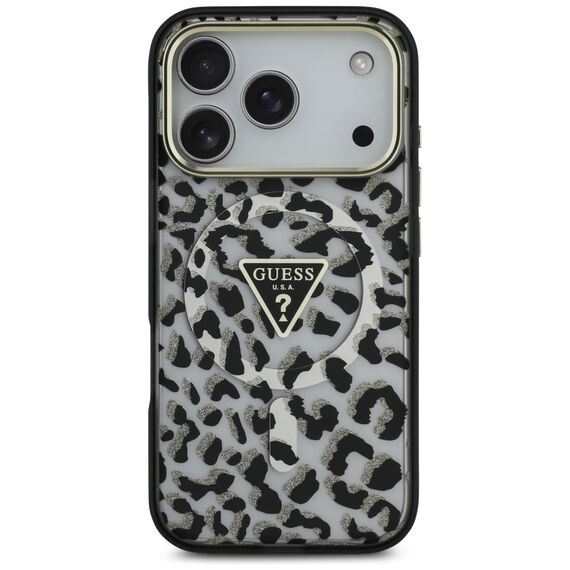 Guess Leopard Glitter MagSafe Case for iPhone 17 Pro Max - Black - Uncategorized Cases (2) - Cases - Techbox