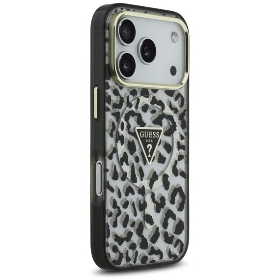 Guess Leopard Glitter MagSafe Case for iPhone 17 Pro Max - Black - Uncategorized Cases (2) - Cases - Techbox