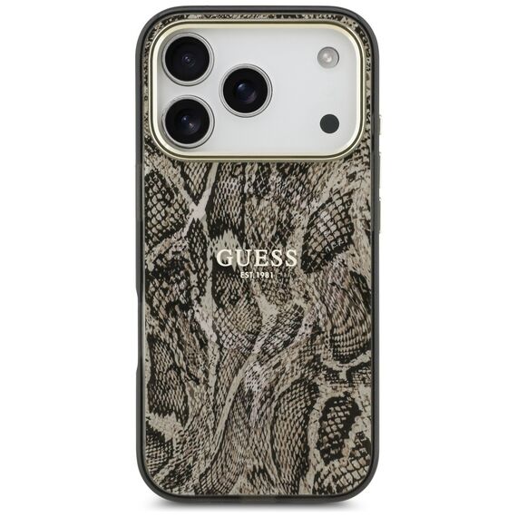 Guess Python Pattern MagSafe Case for iPhone 17 Pro Max - Brown | Techbox