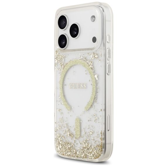 Guess Resin Bottom Glitter MagSafe Case for iPhone 17 Pro - Gold | Techbox
