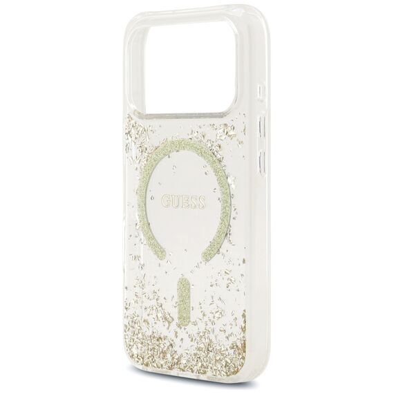 Guess Resin Bottom Glitter MagSafe Case for iPhone 17 Pro - Gold | Techbox