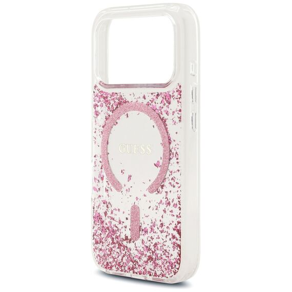 Guess Resin Bottom Glitter MagSafe Case for iPhone 17 Pro - Pink - Apple Cases - Cases - Techbox