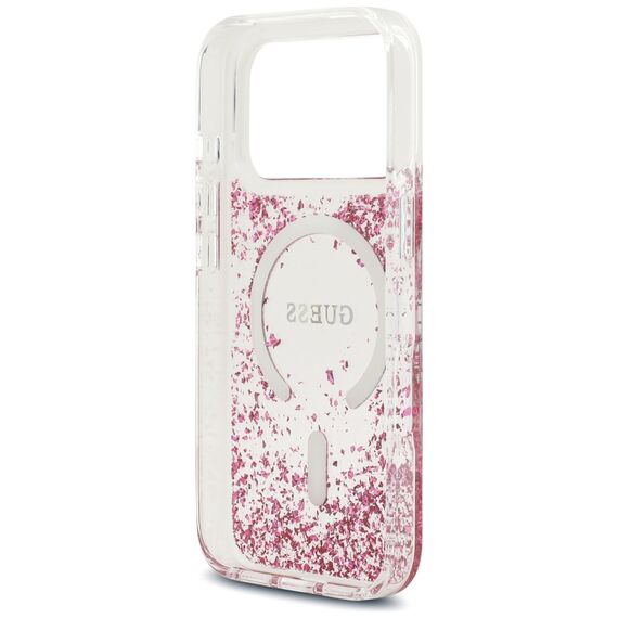 Guess Resin Bottom Glitter MagSafe Case for iPhone 17 Pro - Pink - Apple Cases - Cases - Techbox