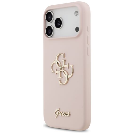 Guess Silicone Big 4G Script Case for iPhone 17 Pro Max - Pink - Apple Cases - Cases - Techbox