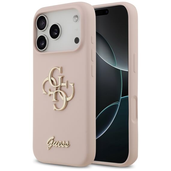 Guess Silicone Big 4G Script Case for iPhone 17 Pro - Pink | Techbox
