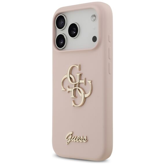 Guess Silicone Big 4G Script Case for iPhone 17 Pro - Pink | Techbox