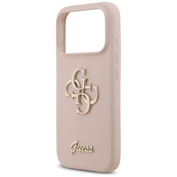 Guess Silicone Big 4G Script Case for iPhone 17 Pro - Pink | Techbox