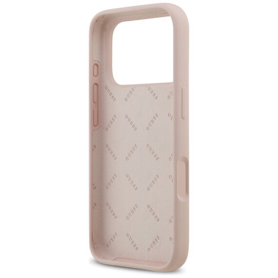 Guess Silicone Big 4G Script Case for iPhone 17 Pro - Pink | Techbox