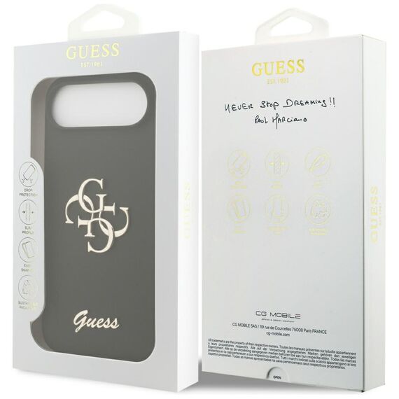 Guess Silicone Big 4G Script case for iPhone Air - black - Uncategorized Cases (2) - Cases - Techbox