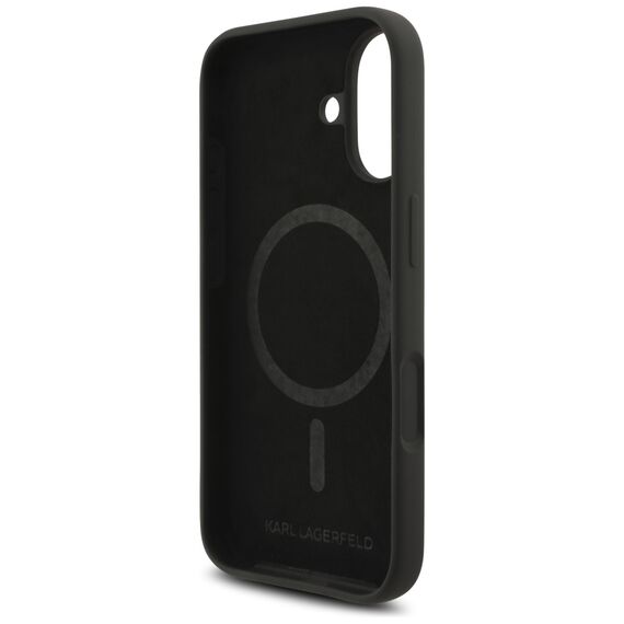 Karl Lagerfeld Silicone Karl&amp;Choupette Ring MagSafe Case for iPhone 17 - Black | Techbox